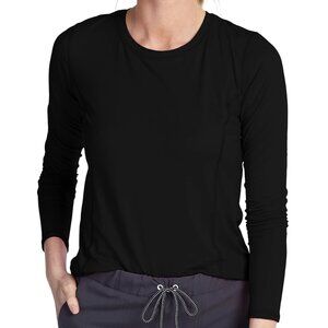 Beyond Scrubs Black Long Sleeve Underscrub Top | Women’s 2X